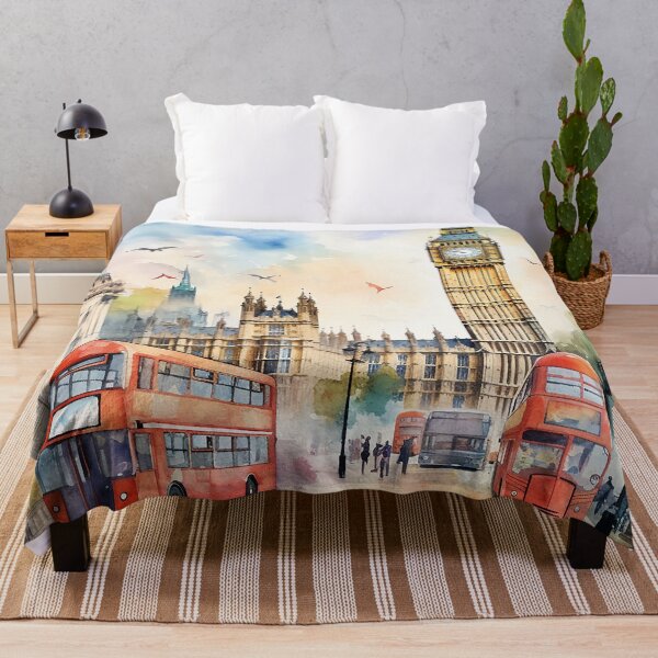 Item preview, London Big Ben Red Double Decker Buses Painting designed and sold by tsuttles.