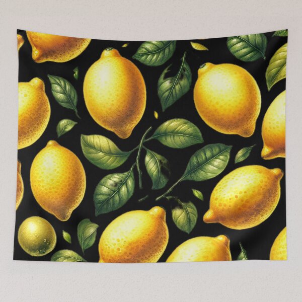 Item preview, Sunny Citrus Symphony Lemons Dance in Watercolour Light designed and sold by ArtComixHaven.