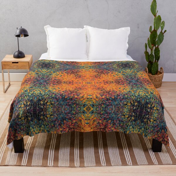 Item preview, Digital Mandala Orange Blue and Yellow designed and sold by WormholeOrbital.