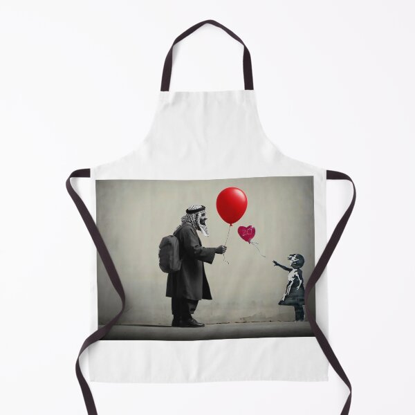 Item preview, Arab with Girl with Red Balloon - A rereading of Banksy Work designed and sold by OnlyClassicArt.