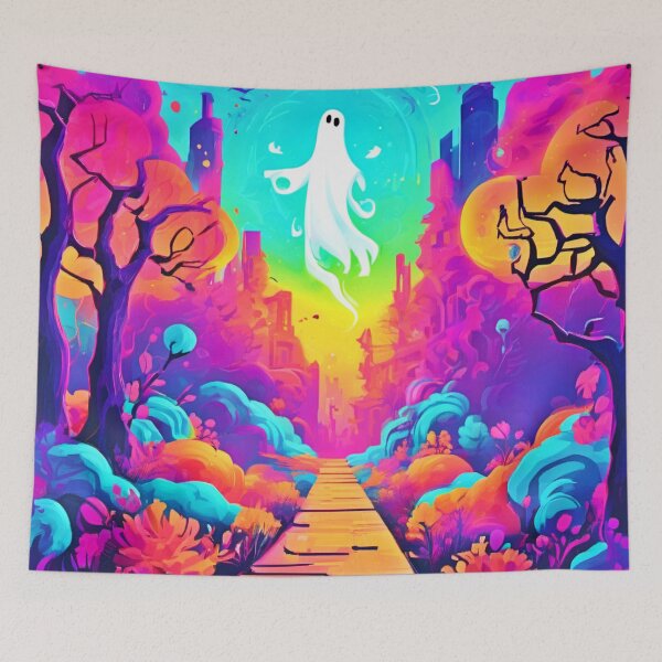 Item preview, Vibrant Ghost Halloween Delight designed and sold by Health And Fitness Posts e-Store.