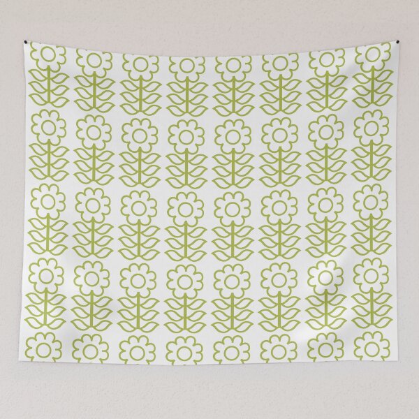 Item preview, Retro Flower Garden Avacado Green designed and sold by tonymagnerart.