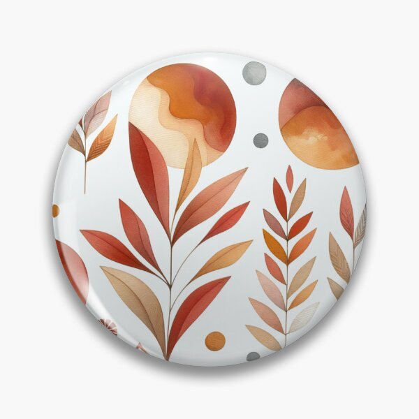 Item preview, Autumn Harmony Textile Elegance in Warm Geometric Flora designed and sold by ArtComixHaven.