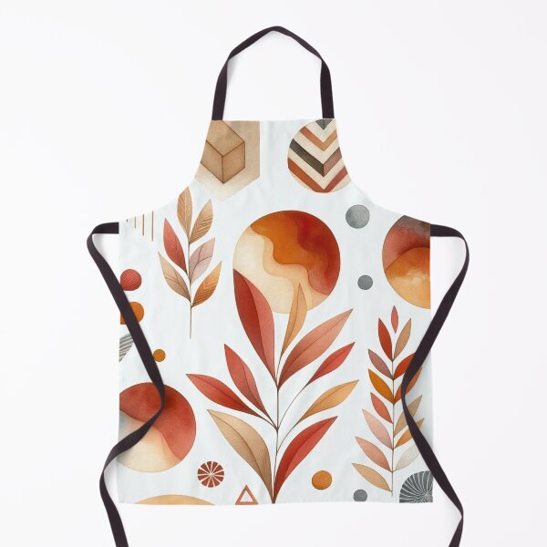Item preview, Autumn Harmony Textile Elegance in Warm Geometric Flora designed and sold by ArtComixHaven.