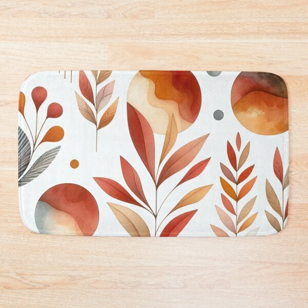 Item preview, Autumn Harmony Textile Elegance in Warm Geometric Flora designed and sold by ArtComixHaven.
