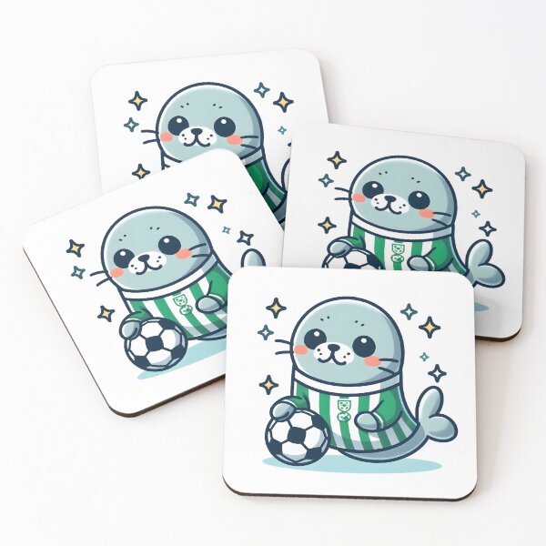 Item preview, Kawaii Seal With Soccer Jersey Playing Soccer designed and sold by CanvasCutie.