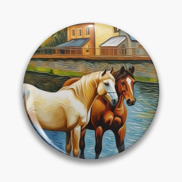Item preview, 2 Strong Racehorses At The River Bend Zoo Pals Animal Cutest T-Shirts designed and sold by sportsimpact.