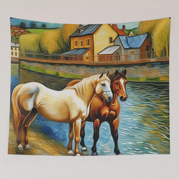 Item preview, 2 Strong Racehorses At The River Bend Zoo Pals Animal Cutest T-Shirts designed and sold by sportsimpact.