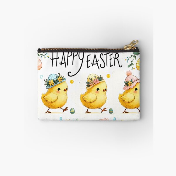 Item preview, Chick And Flowers Happy Easter Watercolor Pattern designed and sold by BeebooDesign.