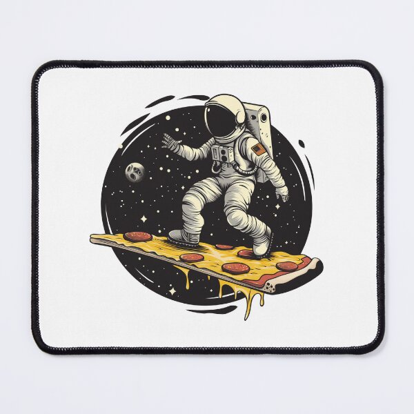 Item preview, Space astronaut surfing on a slice of Pizza designed and sold by Samanthi007.