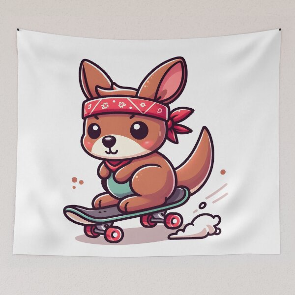 Item preview, Kawaii Kangaroo With Bandana designed and sold by CanvasCutie.