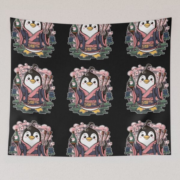 Item preview, Geisha Penguin Art designed and sold by Obsidian Ink by Wilshire.
