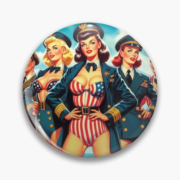 Item preview, Vintage Stewardess Pin-up designed and sold by PulpVintage.