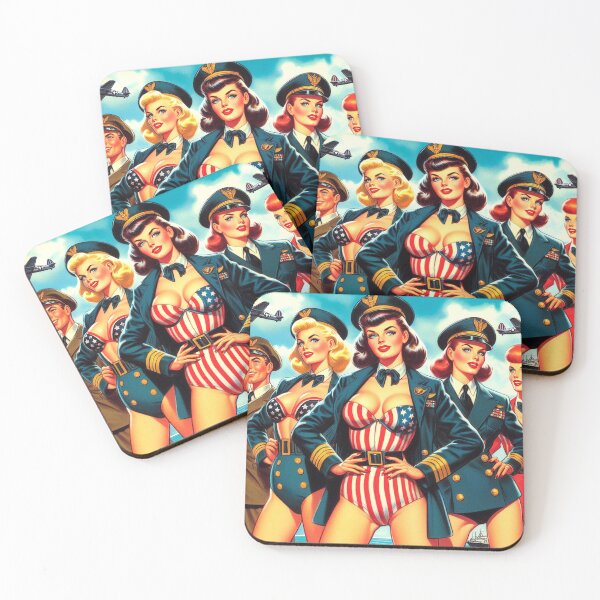 Item preview, Vintage Stewardess Pin-up designed and sold by PulpVintage.