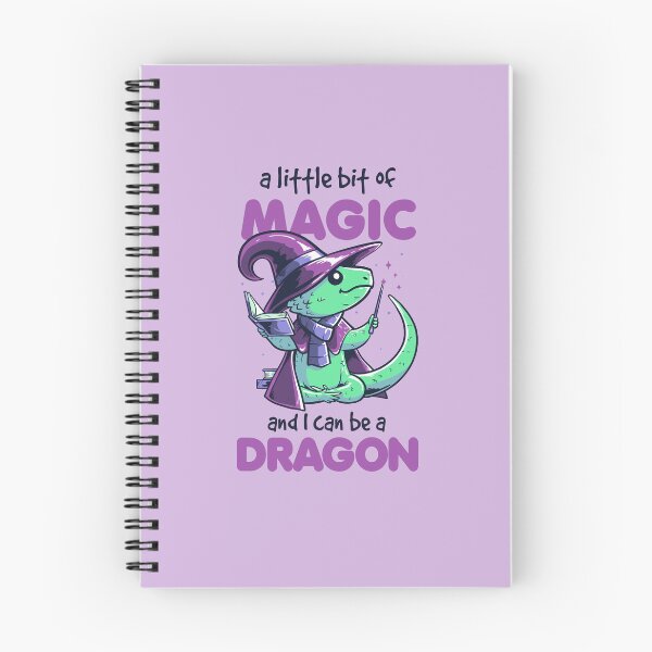 Item preview, With Magic I Can Be a Dragon - Cute Book Witch Gift designed and sold by koalateess.