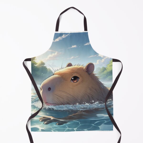 Item preview, Capybara swims in water, tiktok trend designed and sold by Nastasiakhmnk.