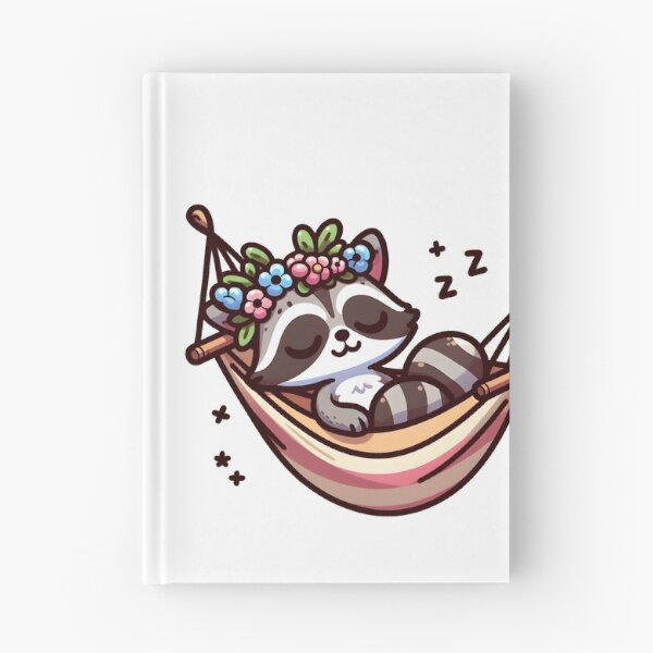 Item preview, Kawaii Raccoon With Flower Crown designed and sold by CanvasCutie.