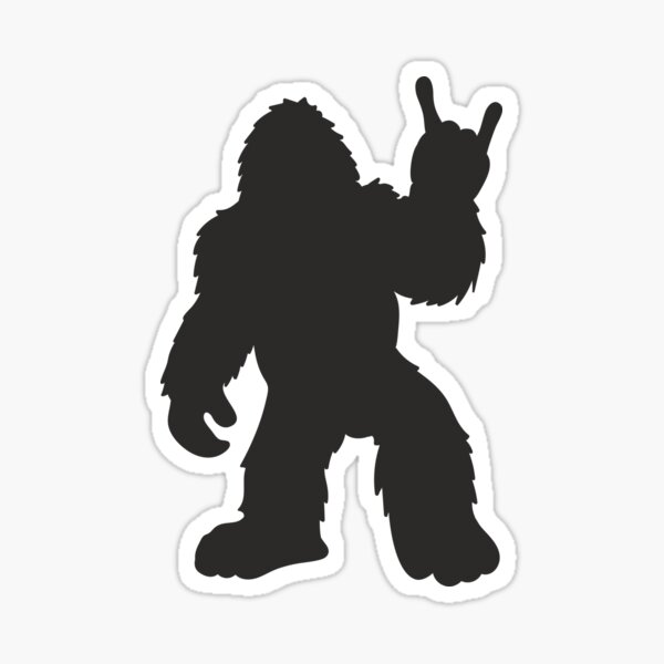 Bigfoot fishing boat decal yeti funny bumper sticker Sasquatch