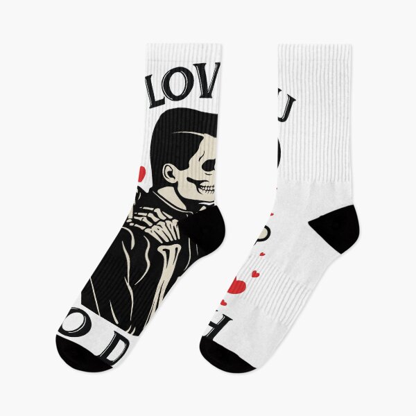 Item preview, Skeleton Says "I Love You to Death" - Funny Valentine Sticker designed and sold by ColorsOfCulture.