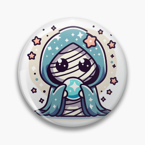 Item preview, Kawaii Mystical Mummy With Cloak With Stars designed and sold by CanvasCutie.