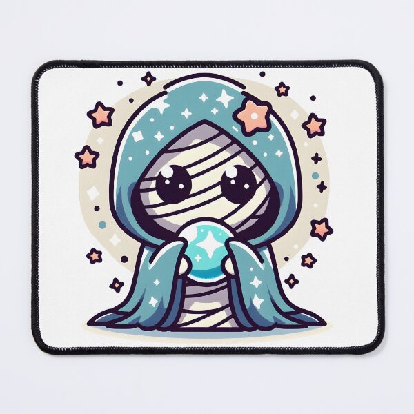 Item preview, Kawaii Mystical Mummy With Cloak With Stars designed and sold by CanvasCutie.
