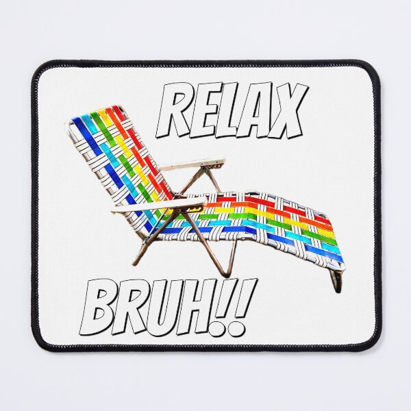 Item preview, Relax Bruh, Retro Lawn Chair, Vintage Metal Lawn Chair designed and sold by BubbaCommerce.