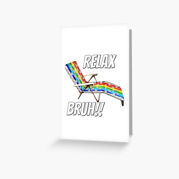 Item preview, Relax Bruh, Retro Lawn Chair, Vintage Metal Lawn Chair designed and sold by BubbaCommerce.