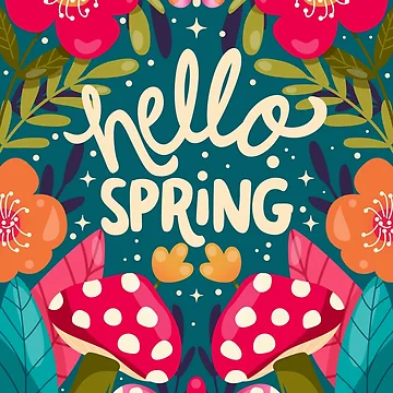 Artwork thumbnail, Hello Spring Hand Lettering by BlueLela