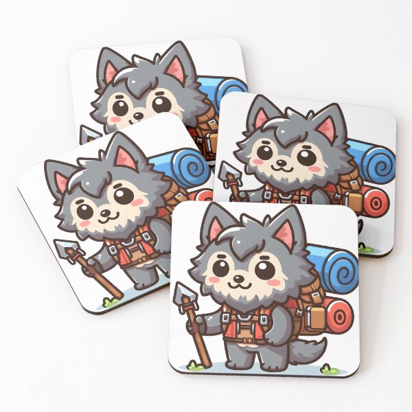 Artikelvorschau, Kawaii liebenswerter Werwolf mit Rucksack entworfen und verkauft von CanvasCutie.