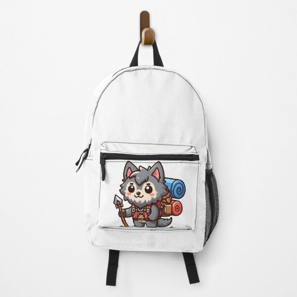 Item preview, Kawaii Lovable Werewolf With Backpack designed and sold by CanvasCutie.