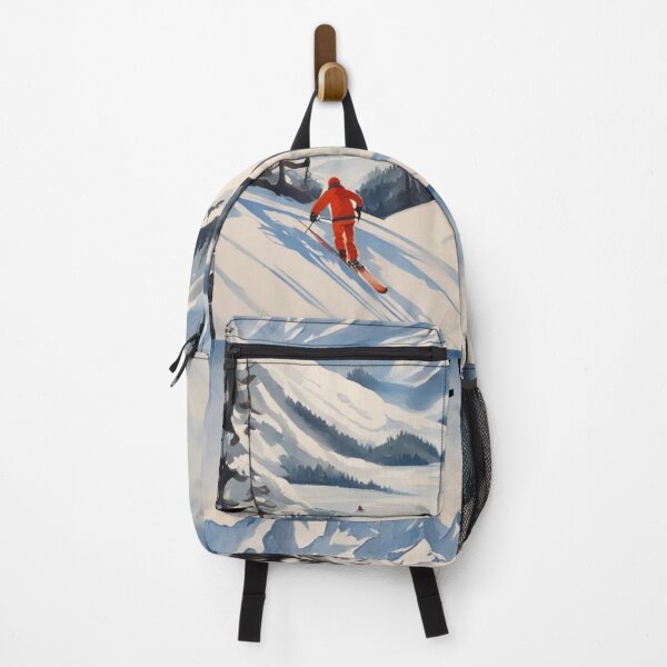 Item preview, Ancelle retro poster, with snow-capped mountains designed and sold by sabellet.