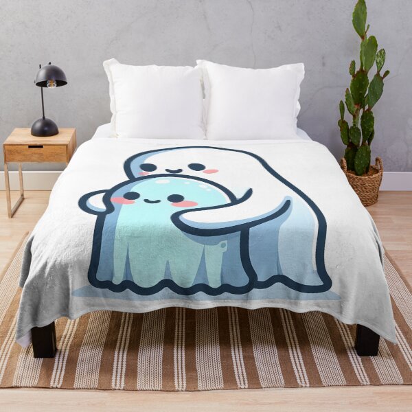 Item preview, Kawaii Ghost Whisperer Hugging A Friendly Ghost designed and sold by CanvasCutie.