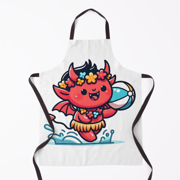 Item preview, Kawaii Buoyant Demon: Wearing A Hawaiian Flower Lei designed and sold by CanvasCutie.