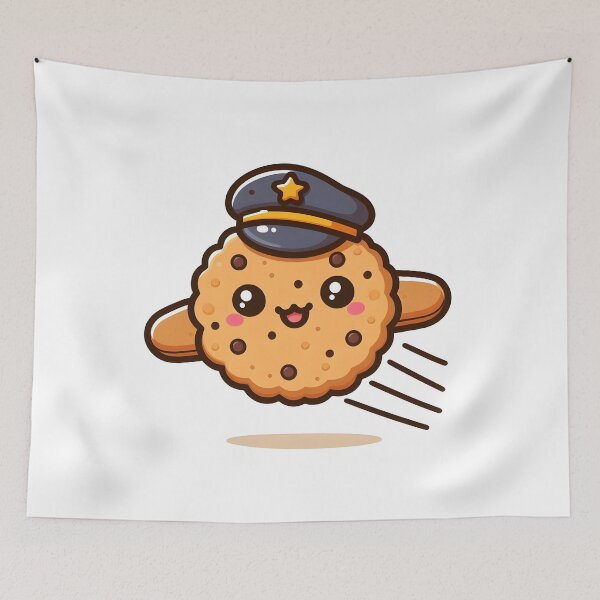 Item preview, Kawaii Cookie With Pilot Hat designed and sold by CanvasCutie.