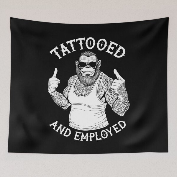 Item preview, Tattooed and Employed Funny Inked Bigfoot Sasquatch Tattoo designed and sold by GrandeDuc.