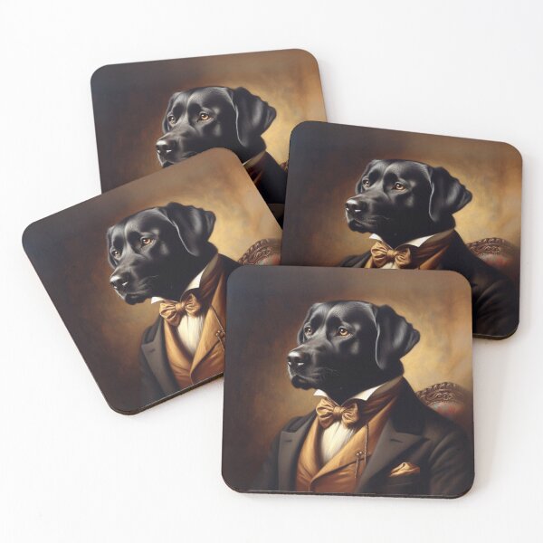 Item preview, Noble Grace: Dapper Black Labrador Portrait designed and sold by TDKCustoms.
