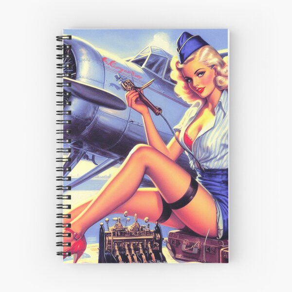Item preview, Retro Airplane Pin-up designed and sold by PulpVintage.