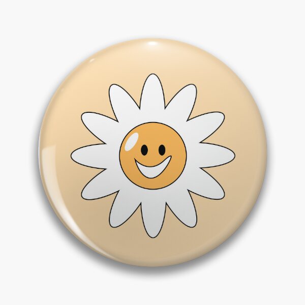 Item preview, Cartoon flower badge designed and sold by TheOneTrueDoggo.