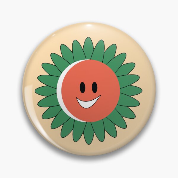 Item preview, Cartoon flower badge designed and sold by TheOneTrueDoggo.