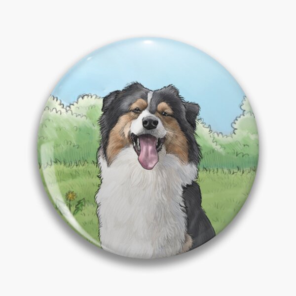 Item preview, Australian Shepherd Garden designed and sold by Elspeth Rose Design.
