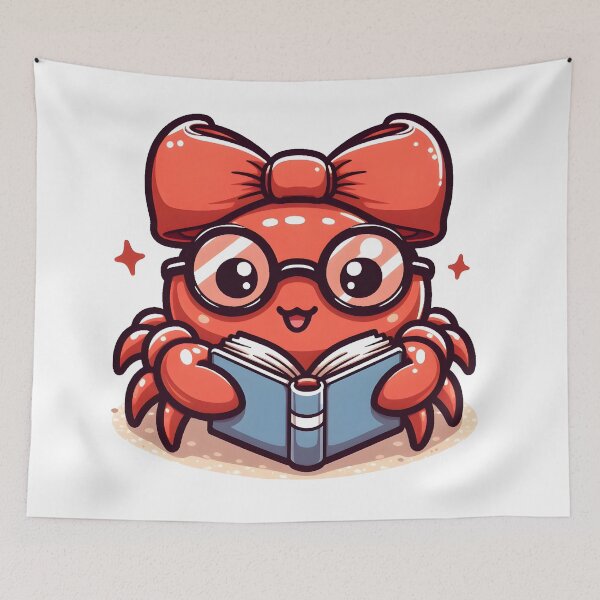 Item preview, Kawaii Crab: Glasses And A Bowtie designed and sold by CanvasCutie.