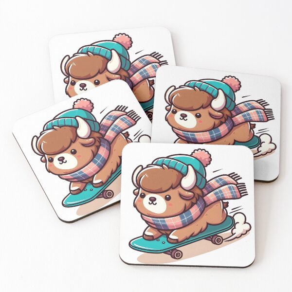 Item preview, Kawaii Bison With Scarf designed and sold by CanvasCutie.
