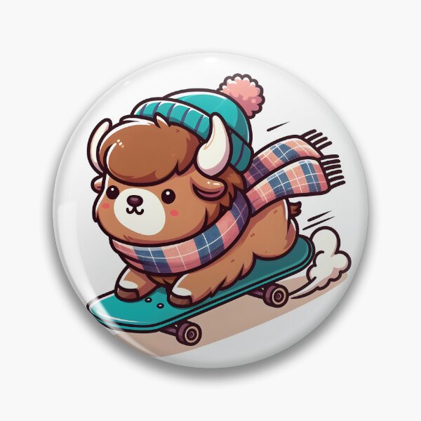 Item preview, Kawaii Bison With Scarf designed and sold by CanvasCutie.