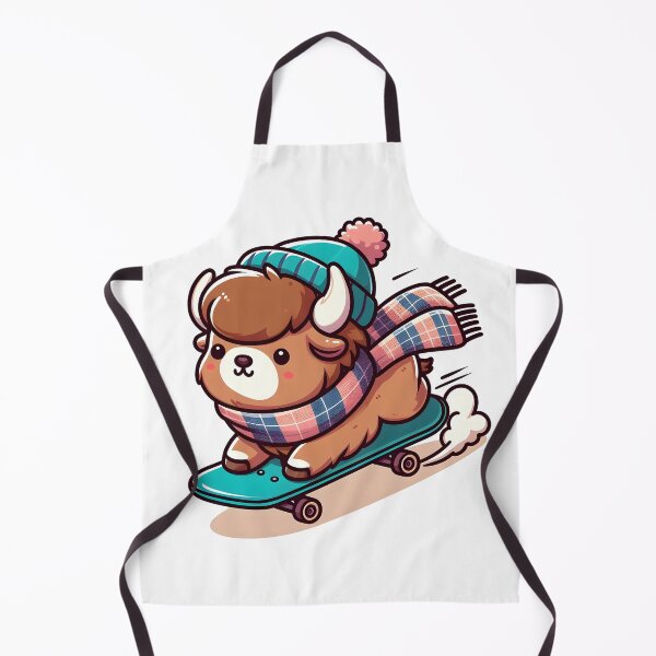 Item preview, Kawaii Bison With Scarf designed and sold by CanvasCutie.