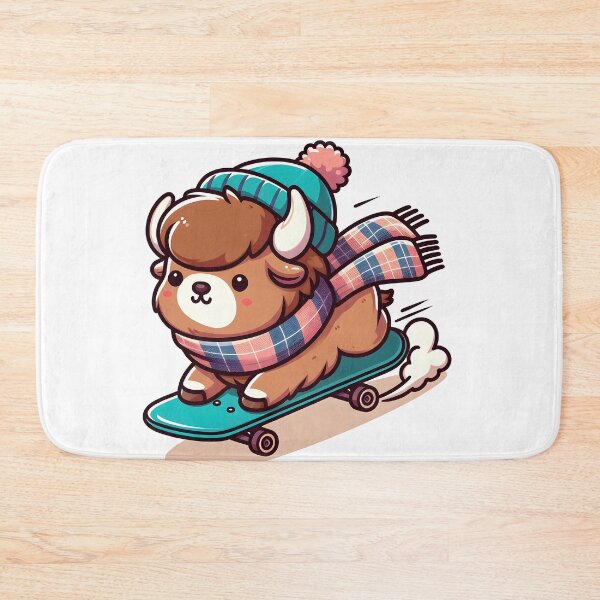 Item preview, Kawaii Bison With Scarf designed and sold by CanvasCutie.