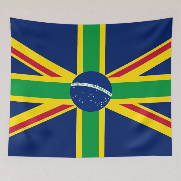 Artikelvorschau, Großbritannien + Brasilien-Flagge entworfen und verkauft von greggfriedrice.