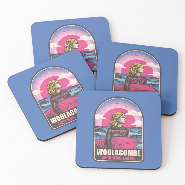 Item preview, Woolacombe North Devon England Vintage Surfing Graphic designed and sold by CynthiaGraphics.