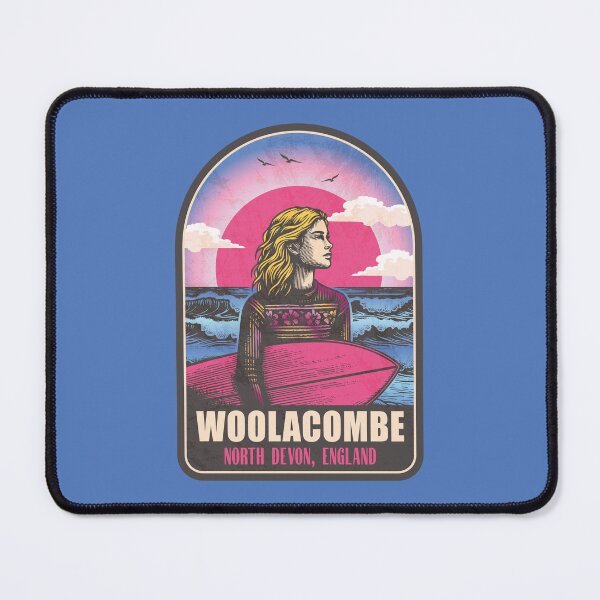 Item preview, Woolacombe North Devon England Vintage Surfing Graphic designed and sold by CynthiaGraphics.