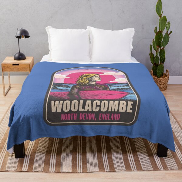 Item preview, Woolacombe North Devon England Vintage Surfing Graphic designed and sold by CynthiaGraphics.