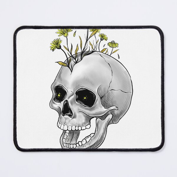 Item preview, skull with flower crest designed and sold by Mauromagar.